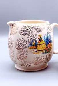 Vintage Sadler Crinoline Lady Milk Jug Creamer Porcelain - Picture 1 of 10