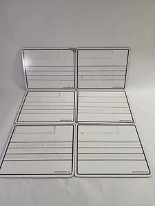 School Writing Practice Board 2 Sided Dry Erase Eraser Marker Hand LOT OF 6 WEAR - Picture 1 of 3