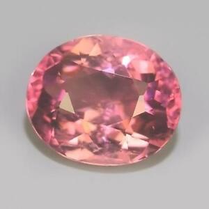 1.55 CTS NATURAL PINK COLOR TOURMALINE OVAL SHAPE LOOSE GEMSTONE FROM BRAZIL