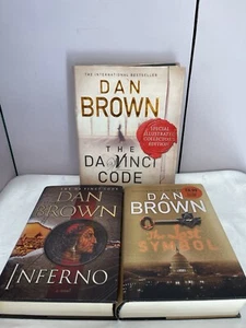 Dan Brown Bundle Of 3 Robert Langdon Hardback Books Inc First Editions - Picture 1 of 21