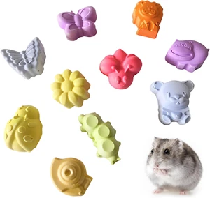 10 Pieces Hamster Teeth Grinding Lava Block Calcium Stone Chew Toys for Chinchil - Picture 1 of 12