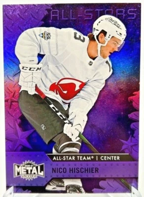2020-21 NHL Skybox Metal Universe Nico Hischier /199 Purple All-Stars #193 - Image 1 of 3