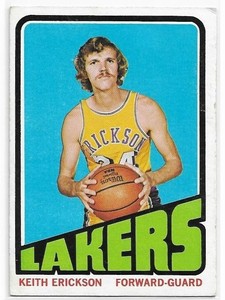 KEITH ERICKSON 1972-73 Topps Basketball card #140 Los Angeles Lakers VG+