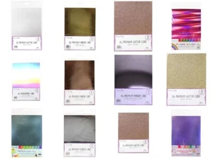 A4 Card Metallic Textured Mirror Satin Glitter Finish 240 -250gsm - Picture 1 of 27