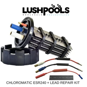 CHLOROMATIC / AQUACHLOR ESR240 Chlorinator Cell + 1/2 LEAD KIT 5YR Warranty - Picture 1 of 6
