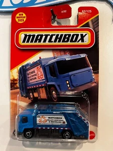 2025 MATCHBOX NEW MODEL BLUE MBX EV TRASH TRUCK 62/125 - Bild 1 von 1