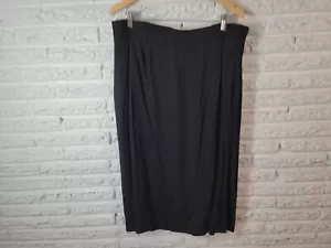 Falda vintage Sellecca para mujer 22W Plus lápiz negra cintura elástica semi transparente - Imagen 1 de 8