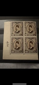 Egipto- Rey Fuad 1937 Bloque de Control Número 40 M Como Nuevo Nunca Montado $$$$ - Imagen 1 de 1