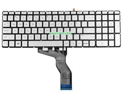 New HP Envy M7-U009DX M7-U109DX 17-U153NR 17-U011NR 15-BC100 US Keyboard Silver - Image 1 of 2