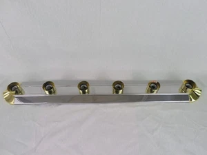 Quorum International 5142-6-142 6-Light Chrome & Brass Bathroom Vanity Bar - Picture 1 of 1