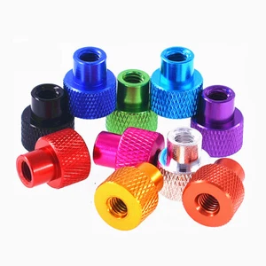 M5 KNURLED THUMB NUTS ALUMINUM HAND GRIP KNOBS ALUMINUM ALLOY NUTS COLORS - Picture 1 of 6
