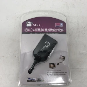 SIIG USB 3.0 To HDMI/DVI Multi Monitor Video Adapter JU-H20111-S1 - NEW - Picture 1 of 4