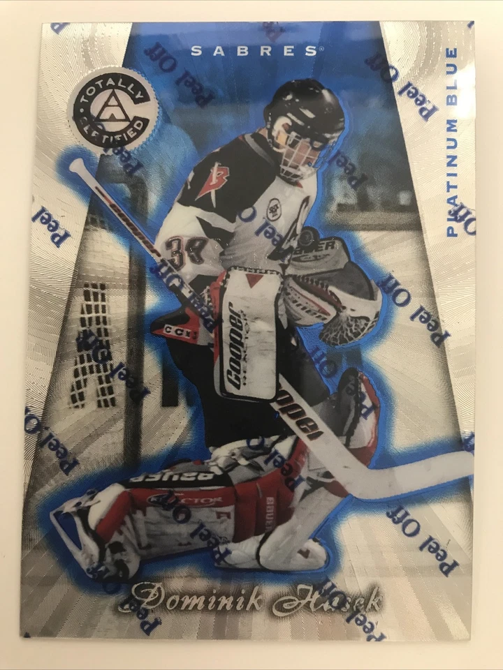 1997-98 Pinnacle Totally Certified Dominik Hasek #1 Platinum Blue /2599 - TCCCX - Image 1 of 2