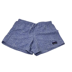 Patagonia Kid's Girl Boy Baggies Shorts Beach Purple Tribal Aztec Pattern sz L - Picture 1 of 5