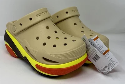 Tamanco Crocs Bubble Crush 210061 Gergelim UNISSEX Feminino Tamanho 8 Masculino Tamanho 6 - Imagem 1 de 4