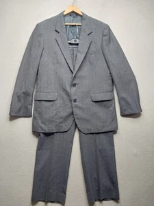 Vtg Simpson & Reed Suit 42R Jacket 36x30 Pants Gray Wool Blend Made In USA - Picture 1 of 12
