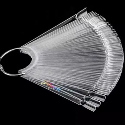 50 Piece Nail Swatch Sticks Square Shape, Polish Color Display Tips Clear/ Black - Image 1 of 2