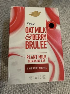 Barre nettoyante pour lait végétal Dove Oat Milk & Berry Brulee - 5 oz neuve dans sa boîte - Photo 1/2