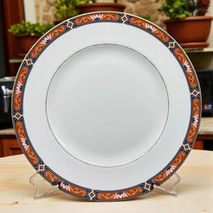 Piatto Wedgwood Chippendale blu e ruggine fuori produzione Inghilterra - Foto 1 di 17