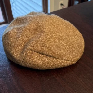 Vintage KNOX Newsboy Cabbie Flat Cap Hat Size 7  Wool, Tan Tweed - Picture 1 of 9