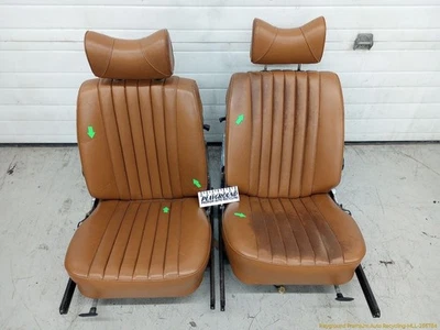 Mercedes 450SL 380SL 560SL R107 Pair Of Front Leather Seat Brown Fits 1972-1989 - Image 1 of 4
