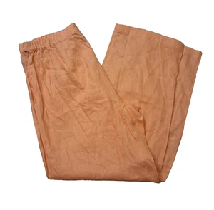 Carole Little 100% Leinen Hose Damen XL Sherbert Orange Karriere leicht - Bild 1 von 12