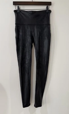 Леггинсы Spanx из искусственной кожи женские размер L черные эластичные формирующие - Изображение 1 из 4