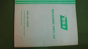 BSA B25 Starfire Replacement Parts List Parts Book 1969 090112 - Bild 1 von 3