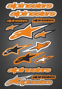 ALPINESTARS x 14 Logos KTM Superduke Sponsors Stickers Decals - Picture 1 of 1