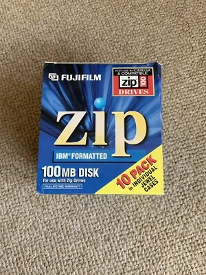 Zip 100mb PC Formatted Disks Qty 9 In Jewel Cases - Photo 1/3