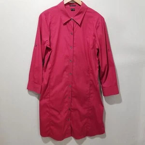 Theory Dress Womens 10 Lannie Wealth Shirtdress Button Down Long Sleeve Collared - Picture 1 of 11