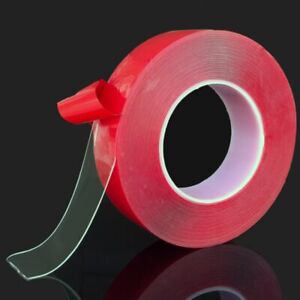 Silicone Double Side Tape Sticker Transparent Red for Car High Strength No Trace