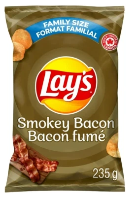 Patatas fritas con sabor a tocino ahumado Lay's, 235 g Foto 1 de 4