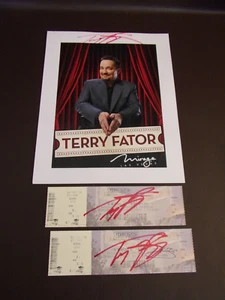 Terry Fator Signed 8 x 10 Photo & Signed Ticket Stubs Mirage Las Vegas - Picture 1 of 4