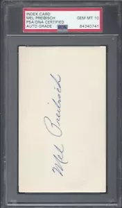 MEL PREIBISCH, 1940-41 BOSTON BRAVES, PSA/DNA GEM MINT 10 - Picture 1 of 1