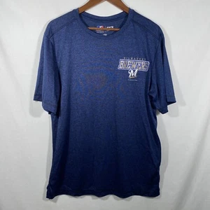Milwaukee Brewers MLB Genuine Merchandise TX3 Cool T-Shirt Mens Size Large Blue - Picture 1 of 8