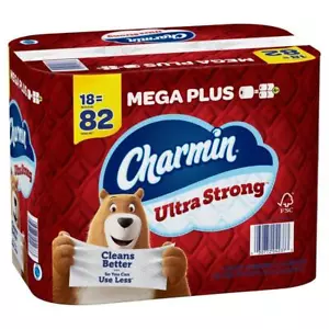 Charmin Essentials Ultra Strong Toilet Paper 18 Big Mega Roll, 2-Ply Clog-safe - Picture 1 of 14