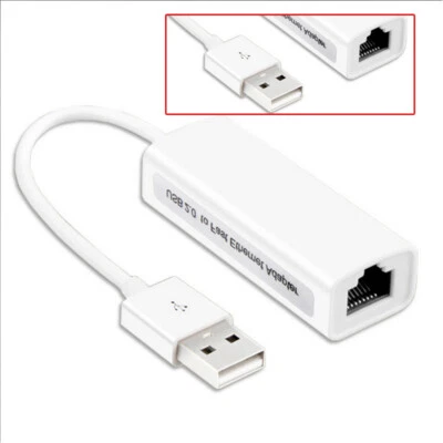 USB RJ45 Network 2.0 to Ethernet 10/100 Windows 7/8/10/Vista/XP LAN Adapter - Image 1 of 4