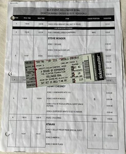 U2 "A Decade of Difference" Concert Running Order & Ticket" BONO & THE EDGE RARE - Picture 1 of 5