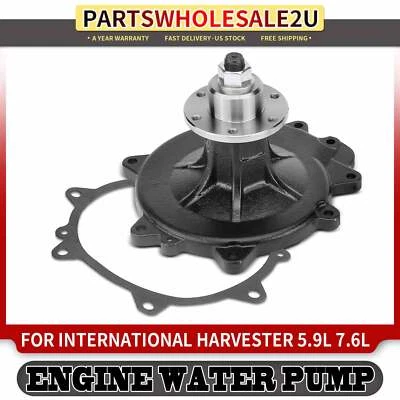 New Water Pump with Gasket for International Harvester 1754 1854 2155 2654 4900 - Image 1 of 4
