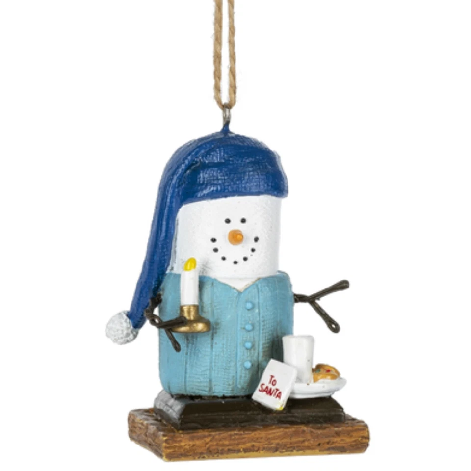 Ganz Smores Cookies for Santa Snowman Resin Christmas Ornament, 3in - Image 1 of 1