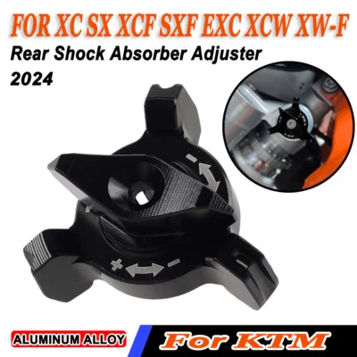 Black For KTM 125-500 XC SX XCF SXF EXC XCW XW-F Rear Shock Absorber Adjuster - Image 1 of 4