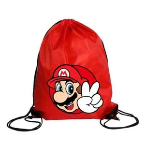 Mario Peace Super Mario Bros Boys Drawstring Bag Sports Waterproof Gifts - Picture 1 of 1