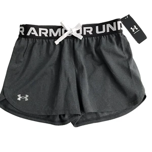 Under Armour Youth Big Girls' Play Up Solid Shorts Gray M - Picture 1 of 4