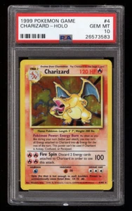 PSA 10 CHARIZARD 1999 Pokemon Base Unlimited #4/102 Holo Non-Shadowless GEM MINT - Picture 1 of 2