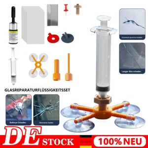 Auto Glas Reparatur Set Windschutzscheibe Steinschlag Komplett Satz Flüssigkeit - Bild 1 von 13