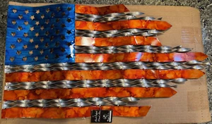 koppe and co tattered american flag wall art 20in x 11in last one - Picture 1 of 1