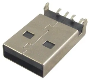 USB Stecker, 2.0 Typ A, Rechtwinklig, SMD, USB Anschlüsse & Adapter 2410 07 - Bild 1 von 2