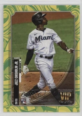 2021 Topps Transcendent Collection VIP Party 1/1 Jazz Chisholm #VIP-31 Rookie RC - Image 1 of 2