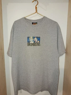 Vintage World Industries Hook Ups Made In USA Tee Shirt Gray Size XL Skate 90s - Image 1 of 4